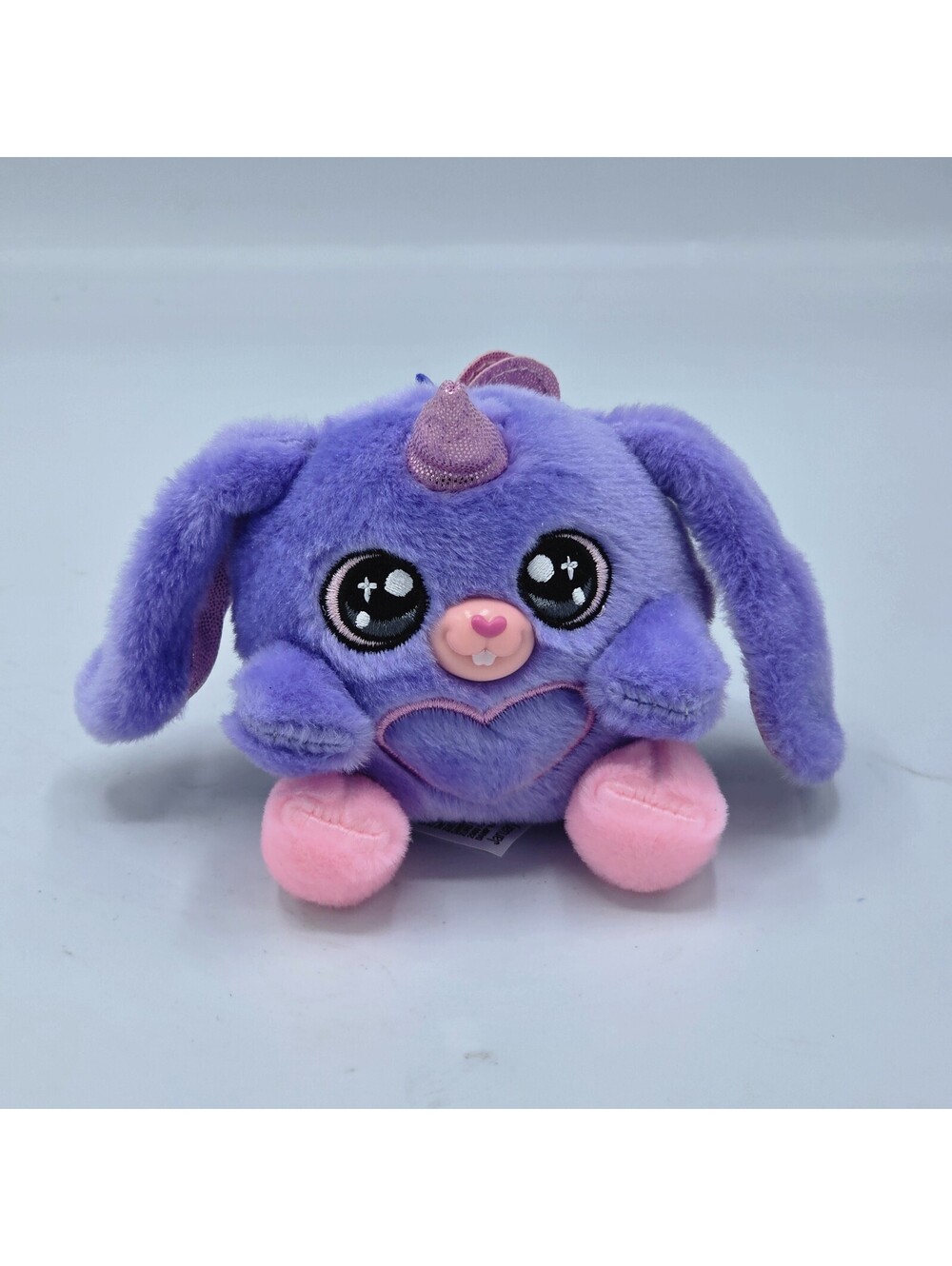 ZURU Rainbocorns BUNNYCORN FLOPSY Plush Surprise Purple Heart Stuffed Toy
